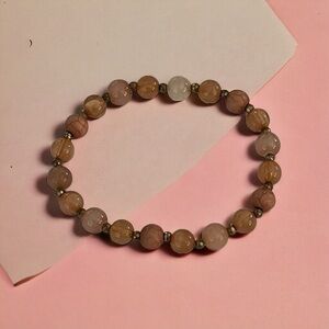 Orange Agate Gemstone Bracelet